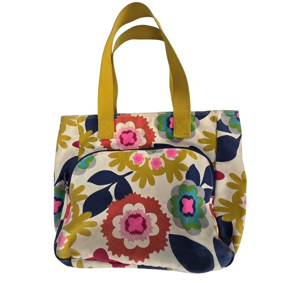 French Bull Handbags - French Bull for Target Floral Canvas Tote Bag Multicolor Retro Shoulder Bag